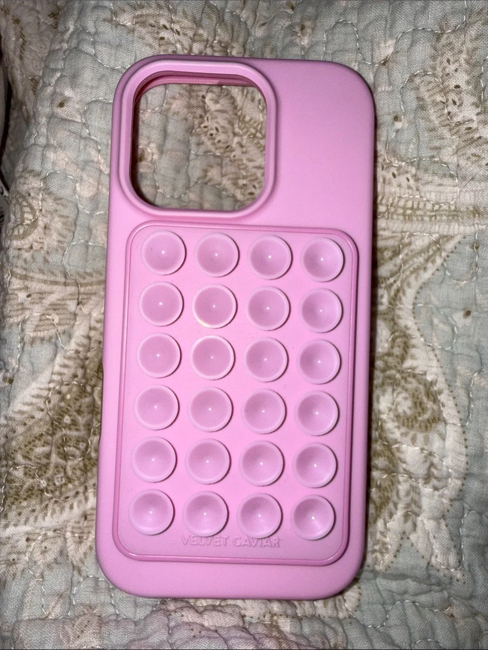 Pink sugar IPhone 16 Pro Velvet Caviar case. MagSafe mighty grip.